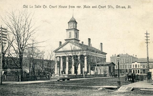 Old County Courthouse in La Salle County, built 1839. The old La Salle County Courthouse in Ottawa, Illinois, was constructed in 1839 by William E. Flagg. It was the second courthouse built on this site, replacing an earlier wooden structure. 